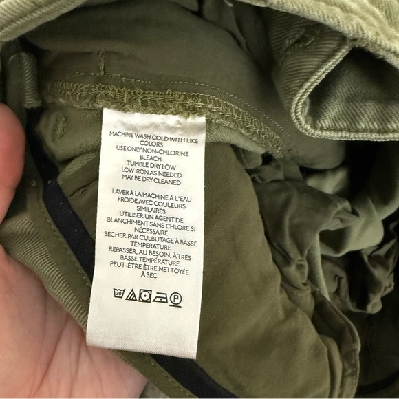 Anthropologie Maeve Green Wide Leg Cropped Pants | Utility Barrel Trouser 6 - Picture 8 of 10